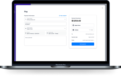 Make a payment financial pay payment ui ux