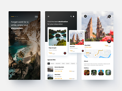 Stirma - Staycation Stay Vacation Travel Booking Mobile App app concept design outdoor ui uiux