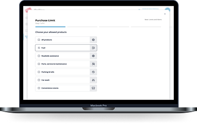 Purchase controls controls financial fleet purchase ui ux