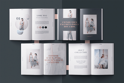 Bjørg Lookbook amabile brochure brochure template catalog clean design editorial editorial template elegant fashion feminine graphic design layout lookbook lookbook template minimal modern professional simple typography