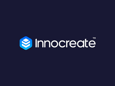 Innocreate - Logo Design V.02 bold brand branding create database design fun hexagon icon identity innovation logo logomark mark simple symbol tech tech logo technology typography