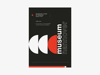 Museum | Branding black brand branding concept flat graphic design minial pattern poster red shapes simple space typography vector web