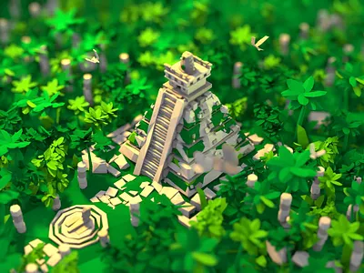 What happens when you blink No1 3d environment illustration iso isometric petrkoll