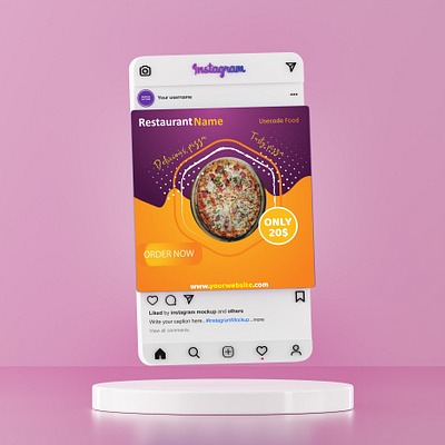 Restaurant Instagram Post Design 3d animation best design brand branding creative design design flyer template graphic design illustration instagram logo motion graphics ui