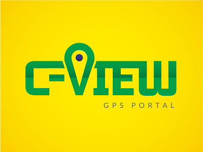 C-VIEW gps logo logo design minimalist logo modern logo word mark