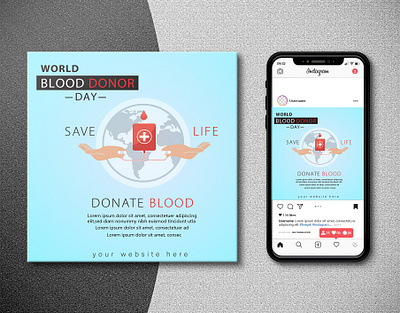 Blood Donor Day Social Media Post 3d best design blood branding creative design design donor flyer flyer design flyer template graphic design illustration ui