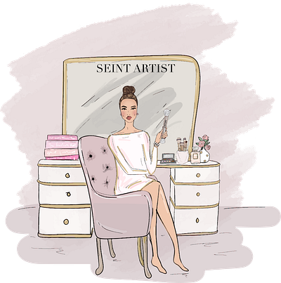 Fashion Illustration for Seint Artist branding design fashion fashion drawing fashion illustration fashion sketch illustration kentucky lexington logo makeup artist makeup branding makeup logo seint seint artist seint makeup