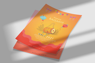 Baisakhi Flyer Design 3d best design branding creative design design flyer flyer design flyer template graphic design illustration logo ui