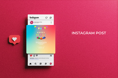 Holi Social Media Design ads design best design creative design design flyer flyer design flyer template graphic design illustration instagram logo social media