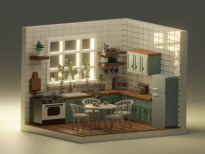 3D Illustration 3d art 3d artwork 3d design 3d illustration 3d kitchen design illustration kitchen