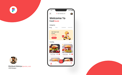 Food Delivery App animation app delivery app design food app graphic design mobile app red color app ui ux vector