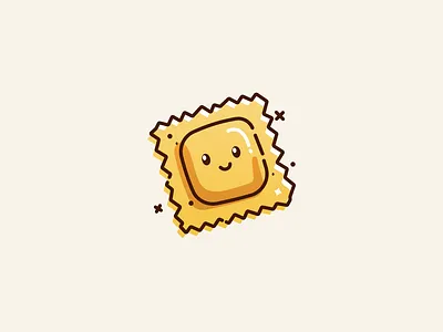 Raviolo illustration colors gradient illustration pasta raviolo