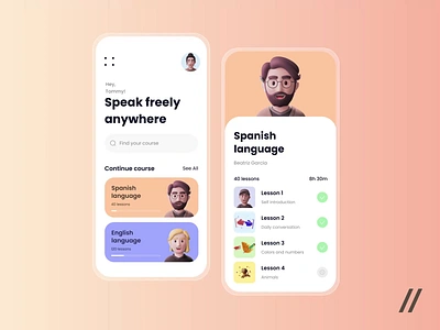 Language Tutor Platform android animation app app interaction dashboard design education elearning interaction interface ios learning mobile mobile design mobile ui platform tutor ui uiux ux