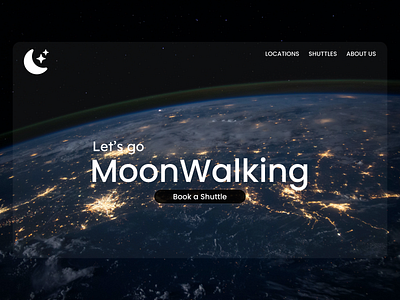 Header Navigation app bar branding dailyui design header illustration logo moon navigation space typography ui ux vector walk