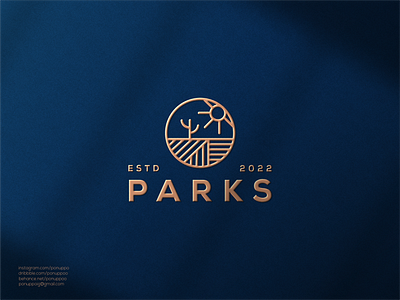 Parks Lineart Logo brand design brand mark branding design illustration jewely lineart logo logo maker logodesign logomaker modern logo monoline park sale logo top logo ui urban logo vector