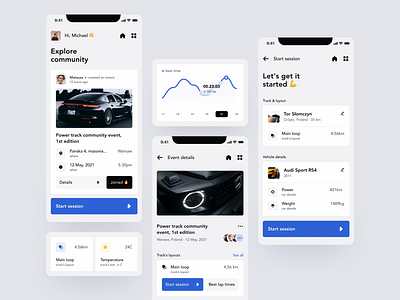 Vetkuro app app design car design driving driving app inspiration measure minimal product race racing racing app real sport sport car stats ui uiux ux