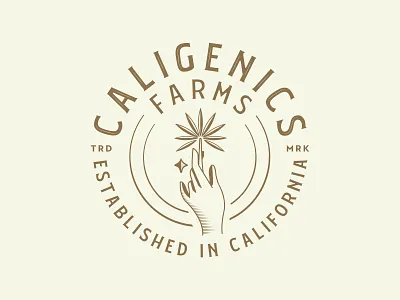 Caligenics Farms // Badge Logo 420 badge brand identity branding california design logo marijuana weed