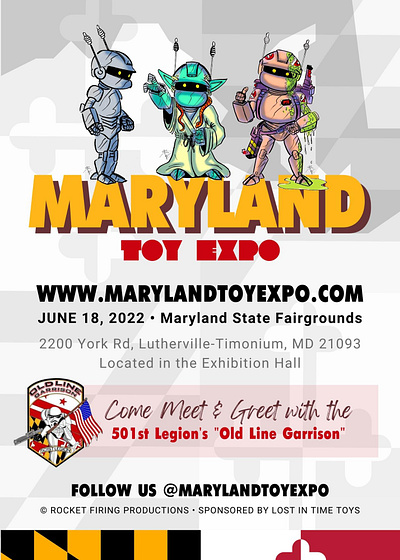 Maryland Toy Expo Postcard branding comicon design postcard toyshow