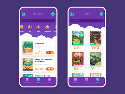Reading App for Kids audiobooks branding cartoon character ebook education app game app game design icons identity interactive book interactivedesign kids learning platform mobile app mobile app design read readding app reading reading books app user interface