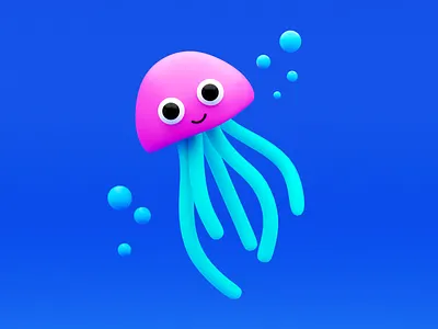 Jellyfish 3d 3d design 3dillustration blender blender3d cinema4d design icon illustration minimal motion graphics vector