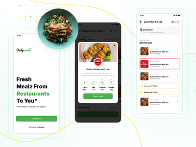 Dailymealz App 🥩 app design case study mobile app product design ui ui design uiux ux ux design