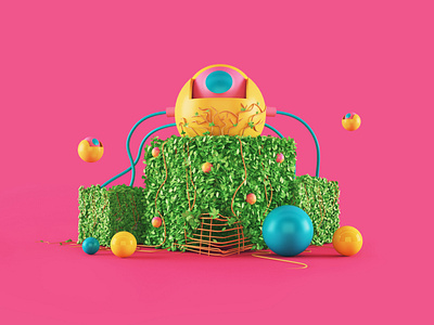 Fantastical Ecodroids 3d 3d art 3d illustration abstract colorful design digitalart fantastical ecodroids illustration nature climate change