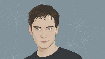 Tobey Maguire film illustration person spiderman