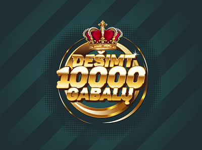 Lottery ticket sketch cash cash prize crown design gold green icon illustration jackpot logo logo design lottery lottery ticket lotto money stripes thousand vector win