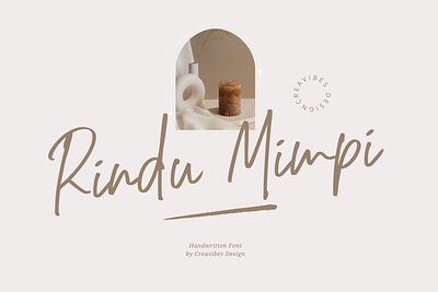 Rindu Mimpi - Aesthetic Script Font 3d animation brand character clean graphic design identity lettering logo design mobile motion graphics type ui web design