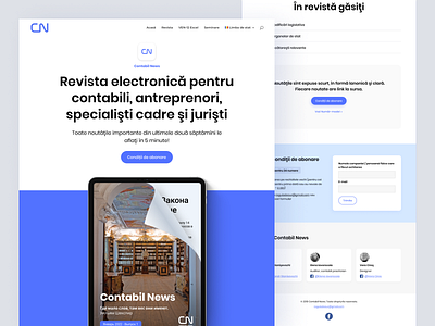 ContabilNews - digital magazine blue branding clean flat logo magazine ui white white spaces