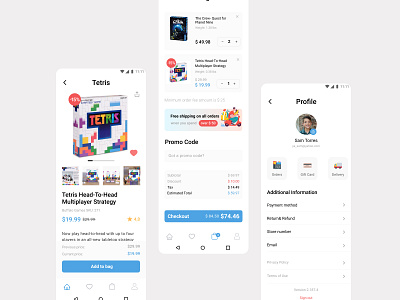 Game shop app app clean design game gameshop icon kids logical mobile design ui ux