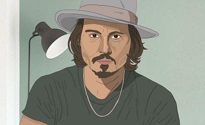 Johnny Depp film illustration movie person star