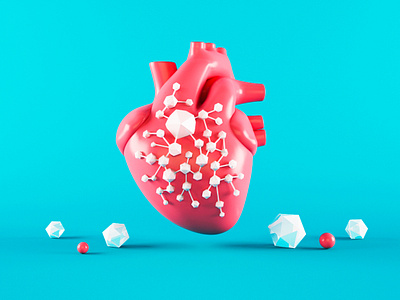 Soft Robotics 3d 3d art 3d illustration abstract colorful design digitalart heart illustration soft robotics