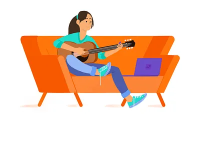 Me time in mundane life art branding design digitalart emoji graphic design guitar illustration logo sticker
