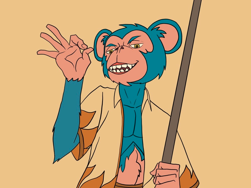 Monke Character Design 2d illustration animation character design graphic design illustration nft vector