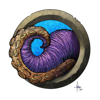 Tentacle Icon-esque art art icon illustration krita tentacle