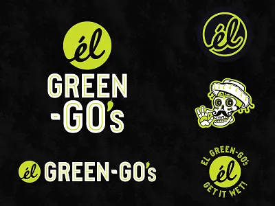 Él Green-Go's - Final Branding & Unused vrsns. alaska anchorage el greengos food truck identity logo merch screamin yeti tacos