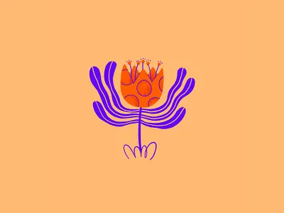 Tulip cute floral flower fun happy illustration inktober nature spot tulip wonky