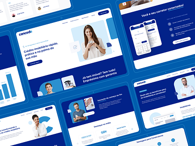 Concede Website blue brasil brazil figma ui ui design ux website