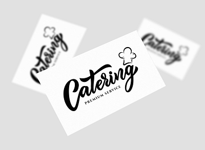 Lettering logo Catering branding catering design graphic design lettering logo logotype typography