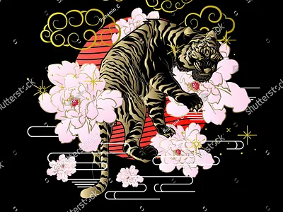 golden tiger era new year 2022 2022 3d animation background branding chinese design golden graphic design icon illustration logo minimal motion graphics new year tiger typography ui vector zodiac
