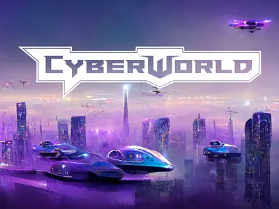 CyberWorld Logo, Unused Concept art book clean cyber futurism futuristic logo punk science fiction scifi transformers typography vector world