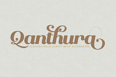 Qanthura | Elegant bold script bold script bold serif cover elegant font elegant script logofont logotype modern script