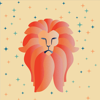Leo adobe illustrator design dribbbleweeklywarmup. graphicdesign illustration vector