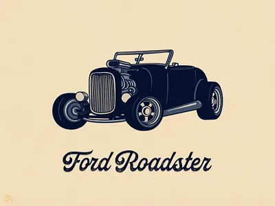 Ford Roadster_BRD_1-11-22 1932 car ford illustration procreate procreate brushes retro roadster vintage