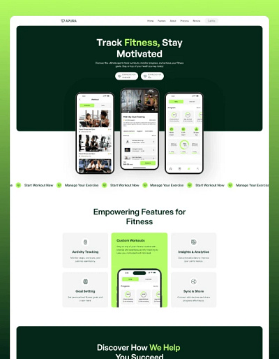 Apura: Webflow and Framer Template for Fitness Apps branding design figma figma template framer framer template graphic design ui webflow webflow template