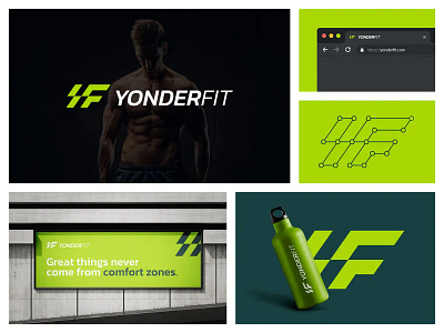 Yonder Fit Logo design, fitness logo, sports logo