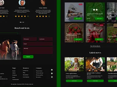 Greenland farm landing page dark mode animation branding graphic design motion graphics ui