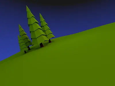 3D Trees for games - night time 3d games night trees