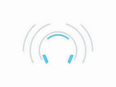 Podcast illustration audio headset illustration podcast waves